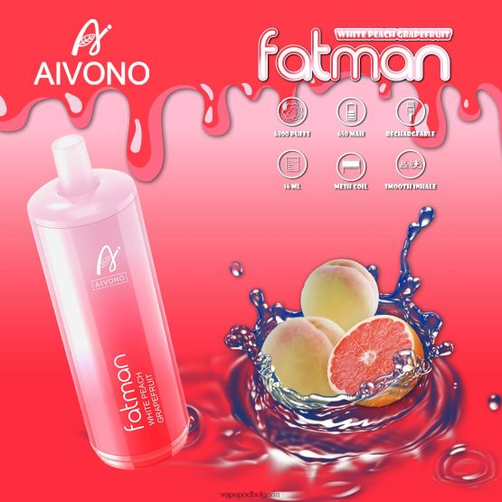 Vape Bulgaria - грейпфрут Aivono FATMAN 6800 0V062R25
