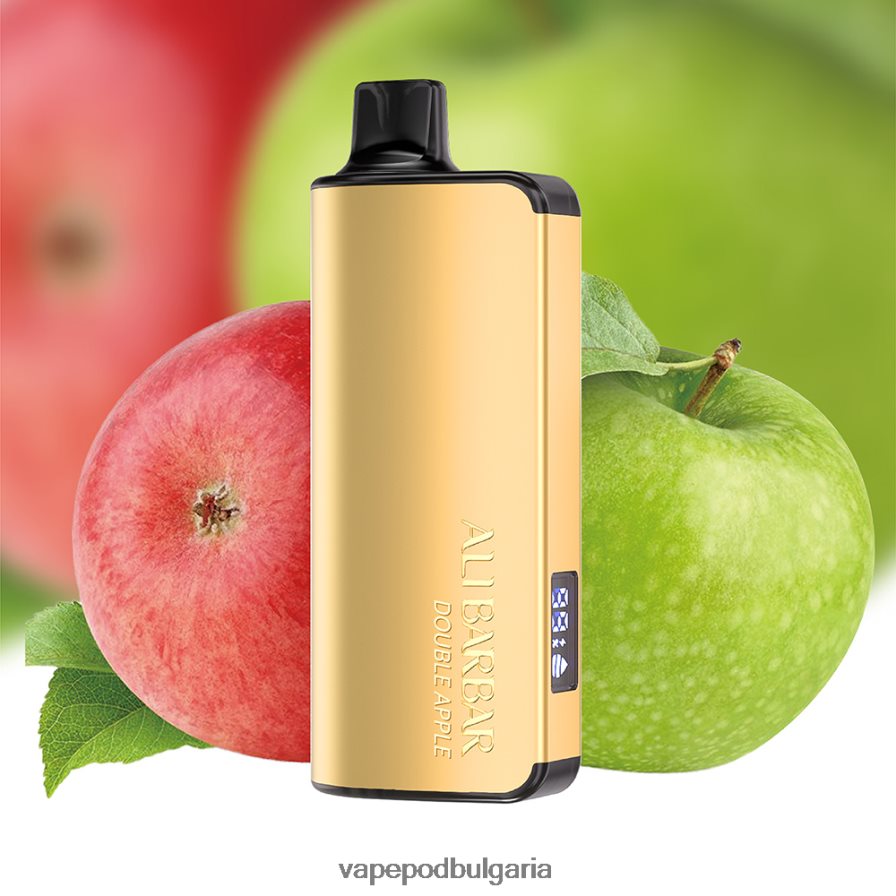 Vape Bulgaria - Alibarbar Ingot 9000 вейп за еднократна употреба двойна ябълка B608V028