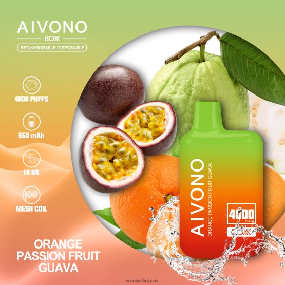 Vape Течности - портокалова маракуя гуава Aivono AIM BOXX 4000 0V062R212
